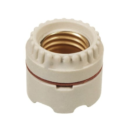 660W Round Ivory Bulb Holder Plastic